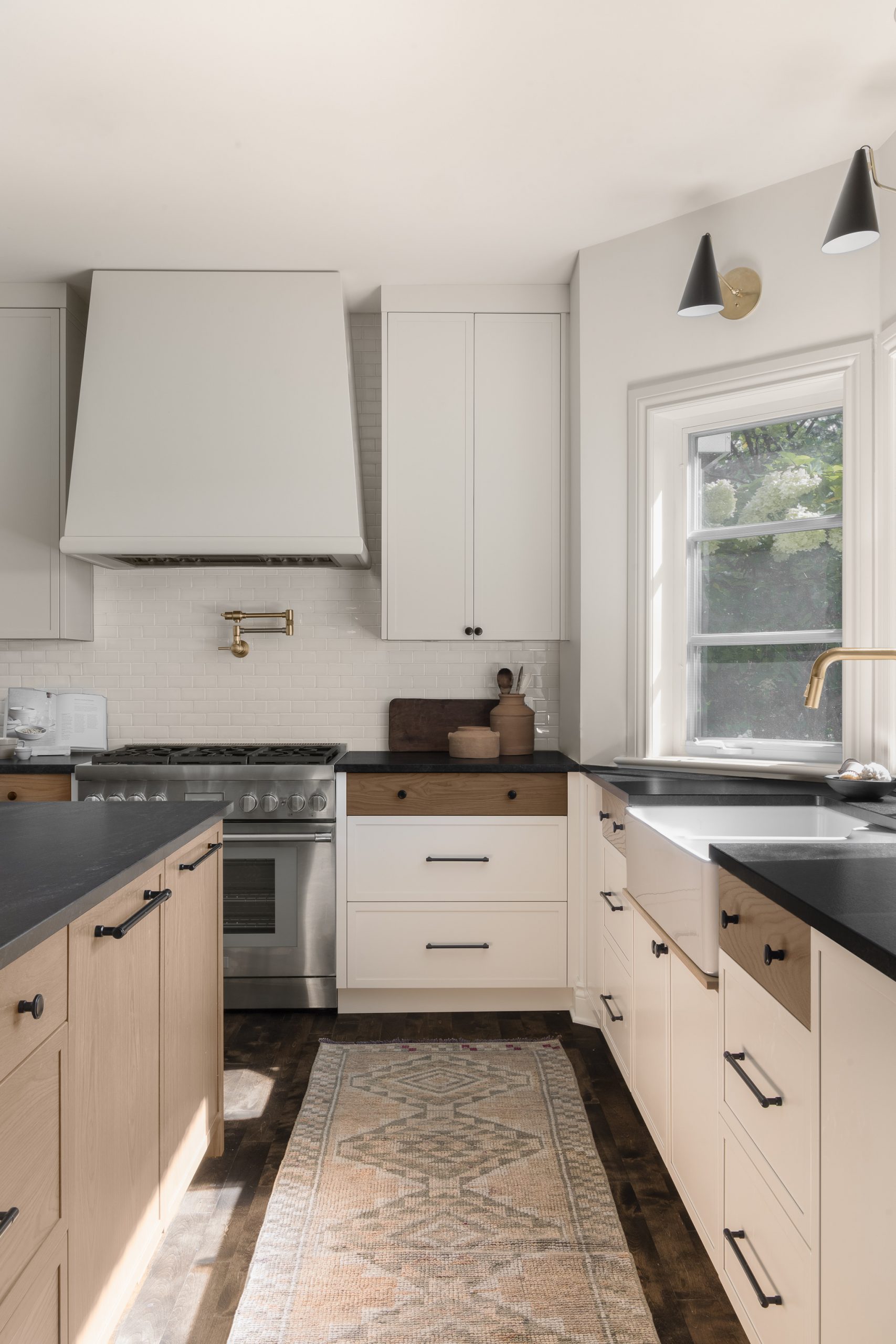 White kitchen with hood